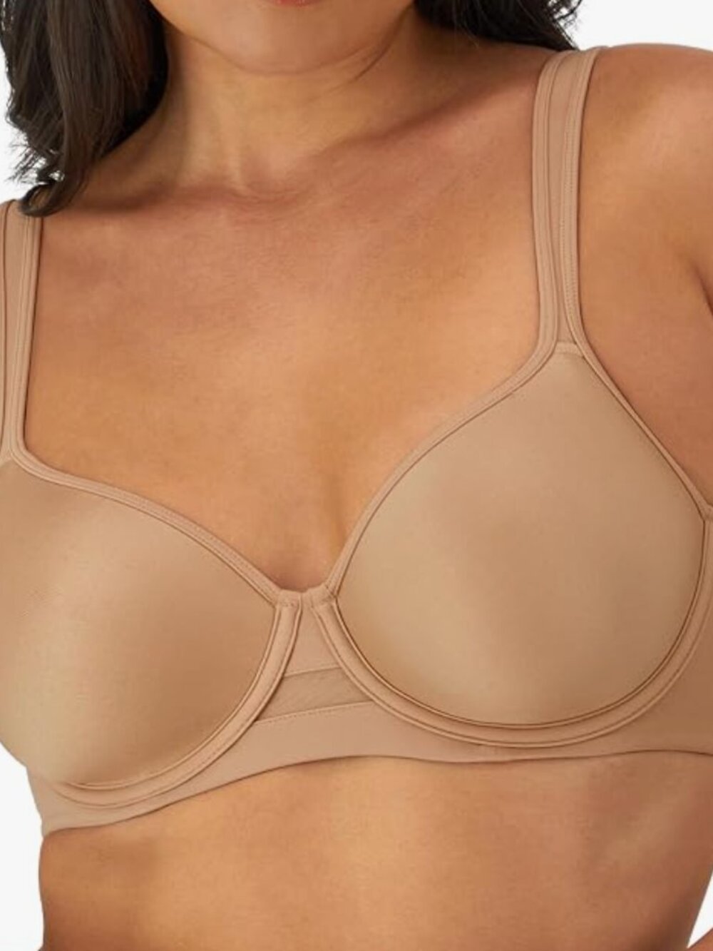 Bali DF3490 Women's One Smooth U Ultra Light Minimizer Underwire Bra 34C Beige